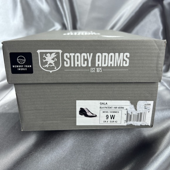 Stacy Adams Mens 9 Wide Gala Tuxedo Shoes Black Patent Leather 24998-004 Wedding - Picture 16 of 16